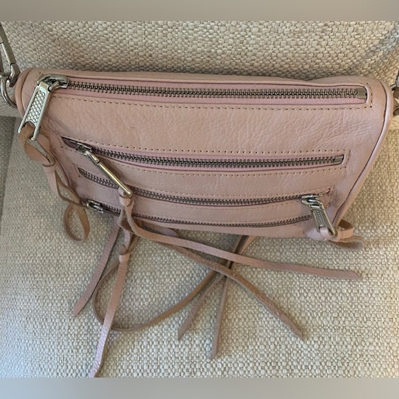 Rebecca Minkoff
5 Zip Rocker Leather Crossbody Bag, Pink/Blush silver hardware - Picture 6 of 12